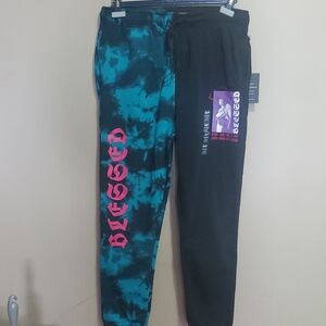 Brooklyn Cloth Tie-Dye Blue and Black Joggers Size Large